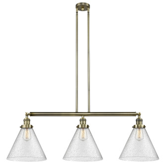 Franklin Restoration LED Island Pendant in Antique Brass (405|213-AB-G44-L-LED)