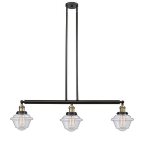 Franklin Restoration Three Light Island Pendant in Black Antique Brass (405|213-BAB-G534)