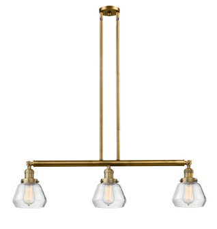 Franklin Restoration Three Light Island Pendant in Brushed Brass (405|213-BB-G172)