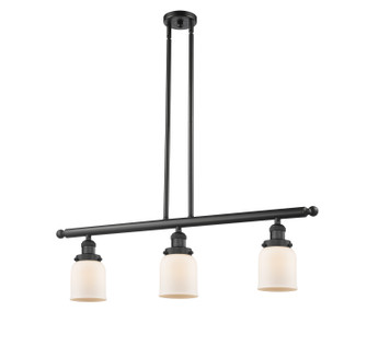 Franklin Restoration Three Light Island Pendant in Matte Black (405|213-BK-G51)