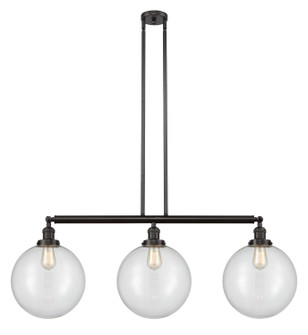 Franklin Restoration Three Light Island Pendant in Oil Rubbed Bronze (405|213-OB-G202-12)