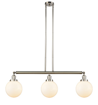 Franklin Restoration LED Island Pendant in Polished Nickel (405|213-PN-G201-8-LED)
