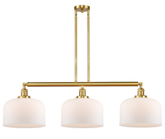 Franklin Restoration Three Light Island Pendant in Satin Gold (405|213-SG-G71-L)