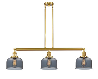 Franklin Restoration Three Light Island Pendant in Satin Gold (405|213-SG-G73)
