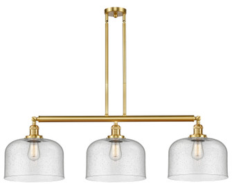 Franklin Restoration Three Light Island Pendant in Satin Gold (405|213-SG-G74-L)