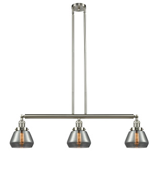 Franklin Restoration Three Light Island Pendant in Brushed Satin Nickel (405|213-SN-G173)