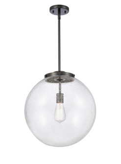 Franklin Restoration LED Pendant in Matte Black (405|221-1S-BK-G204-16-LED)