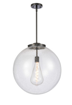 Franklin Restoration One Light Pendant in Matte Black (405|221-1S-BK-G204-18)