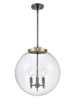 Franklin Restoration Three Light Pendant in Black Antique Brass (405|221-3S-BAB-G202-16)