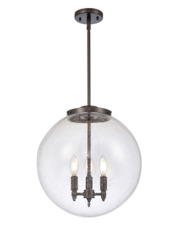 Franklin Restoration Three Light Pendant in Oil Rubbed Bronze (405|221-3S-OB-G204-16)