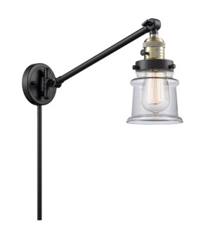 Franklin Restoration One Light Swing Arm Lamp in Black Antique Brass (405|237-BAB-G182S)