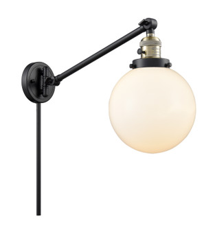 Franklin Restoration One Light Swing Arm Lamp in Black Antique Brass (405|237-BAB-G201-8)