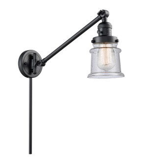 Franklin Restoration One Light Swing Arm Lamp in Matte Black (405|237-BK-G184S)