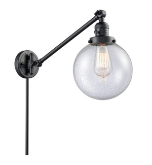 Franklin Restoration LED Swing Arm Lamp in Matte Black (405|237-BK-G204-8-LED)