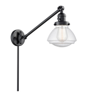 Franklin Restoration One Light Swing Arm Lamp in Matte Black (405|237-BK-G324)