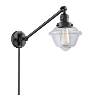 Franklin Restoration One Light Swing Arm Lamp in Matte Black (405|237-BK-G532)