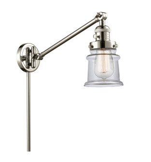 Franklin Restoration One Light Swing Arm Lamp in Polished Nickel (405|237-PN-G182S)