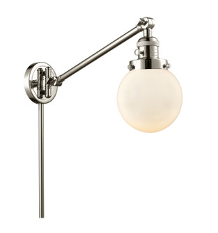 Franklin Restoration One Light Swing Arm Lamp in Polished Nickel (405|237-PN-G201-6)