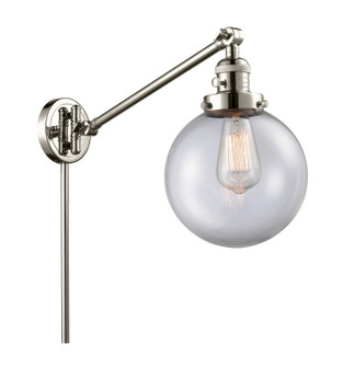 Franklin Restoration One Light Swing Arm Lamp in Polished Nickel (405|237-PN-G202-8)