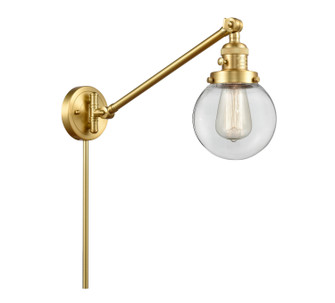 Franklin Restoration One Light Swing Arm Lamp in Satin Gold (405|237-SG-G202-6)