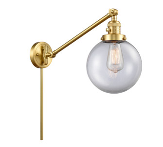 Franklin Restoration One Light Swing Arm Lamp in Satin Gold (405|237-SG-G202-8)