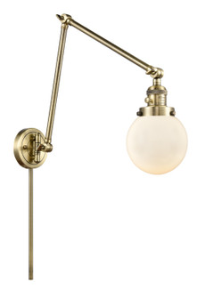 Franklin Restoration One Light Swing Arm Lamp in Antique Brass (405|238-AB-G201-6)