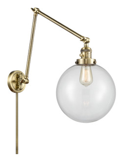 Franklin Restoration One Light Swing Arm Lamp in Antique Brass (405|238-AB-G202-10)