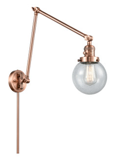 Franklin Restoration One Light Swing Arm Lamp in Antique Copper (405|238-AC-G204-6)