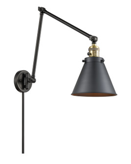 Franklin Restoration One Light Swing Arm Lamp in Black Antique Brass (405|238-BAB-M13-BK)