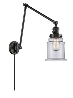Franklin Restoration LED Swing Arm Lamp in Matte Black (405|238-BK-G182-LED)
