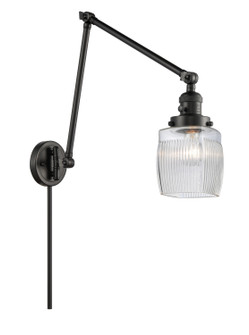 Franklin Restoration One Light Swing Arm Lamp in Matte Black (405|238-BK-G302)