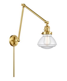 Franklin Restoration One Light Swing Arm Lamp in Satin Gold (405|238-SG-G322)