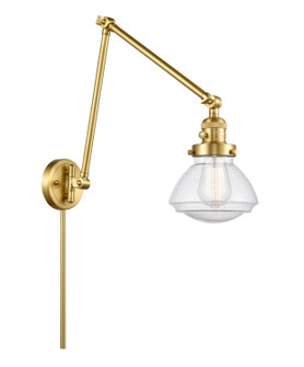 Franklin Restoration One Light Swing Arm Lamp in Satin Gold (405|238-SG-G324)