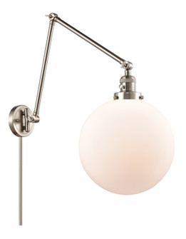 Franklin Restoration One Light Swing Arm Lamp in Brushed Satin Nickel (405|238-SN-G201-12)