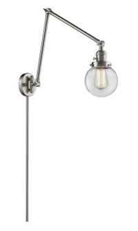 Franklin Restoration LED Swing Arm Lamp in Brushed Satin Nickel (405|238-SN-G202-6-LED)