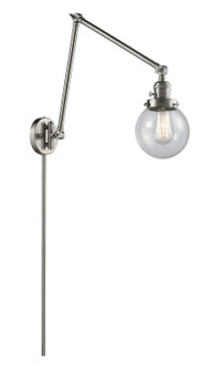 Franklin Restoration One Light Swing Arm Lamp in Brushed Satin Nickel (405|238-SN-G204-6)