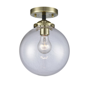 Nouveau One Light Semi-Flush Mount in Black Antique Brass (405|284-1C-BAB-G202-8)