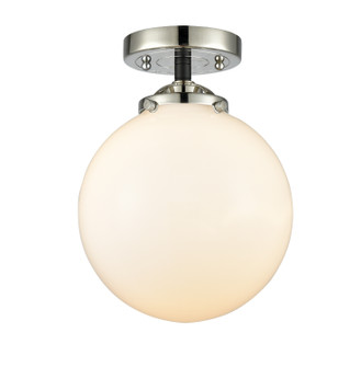 Nouveau One Light Semi-Flush Mount in Black Polished Nickel (405|284-1C-BPN-G201-8)