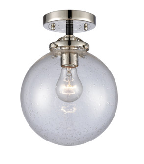 Nouveau One Light Semi-Flush Mount in Black Polished Nickel (405|284-1C-BPN-G204-8)