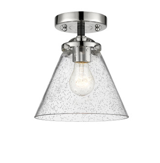 Nouveau One Light Semi-Flush Mount in Black Polished Nickel (405|284-1C-BPN-G44)