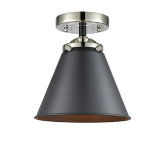 Nouveau One Light Semi-Flush Mount in Black Polished Nickel (405|284-1C-BPN-M13-BK)