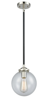 Nouveau One Light Mini Pendant in Black Polished Nickel (405|284-1S-BPN-G202-8)
