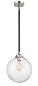 Nouveau One Light Mini Pendant in Black Polished Nickel (405|284-1S-BPN-G204-10)