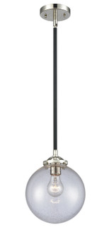 Nouveau One Light Mini Pendant in Black Polished Nickel (405|284-1S-BPN-G204-8)