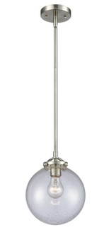 Nouveau One Light Mini Pendant in Brushed Satin Nickel (405|284-1S-SN-G204-8)