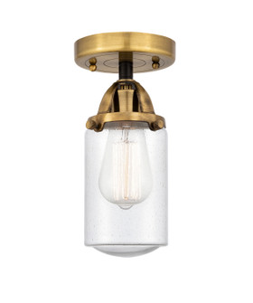 Nouveau 2 One Light Semi-Flush Mount in Black Antique Brass (405|288-1C-BAB-G314)