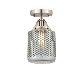 Nouveau 2 One Light Semi-Flush Mount in Brushed Satin Nickel (405|288-1C-SN-G262)