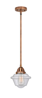 Nouveau 2 LED Mini Pendant in Antique Copper (405|288-1S-AC-G534-LED)