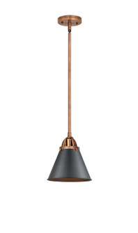 Nouveau 2 One Light Mini Pendant in Antique Copper (405|288-1S-AC-M13-BK)