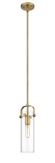 Pilaster LED Mini Pendant in Brushed Brass (405|423-1S-BB-4CL-LED)